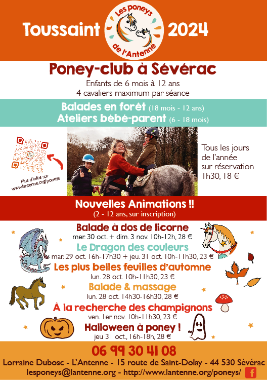 Programme des vacances de la Toussaint 2024